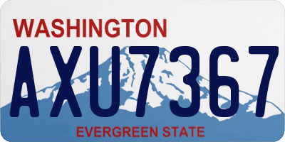 WA license plate AXU7367