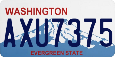 WA license plate AXU7375