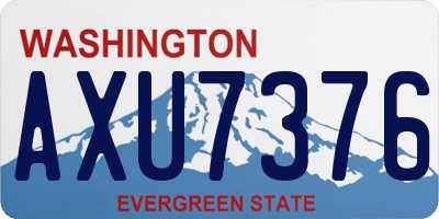 WA license plate AXU7376