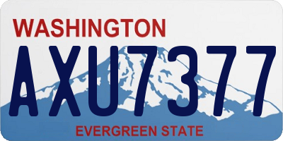 WA license plate AXU7377