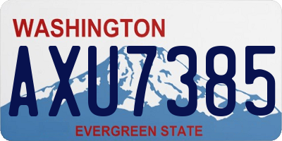WA license plate AXU7385