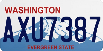 WA license plate AXU7387