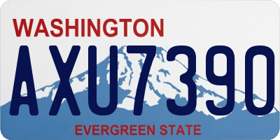 WA license plate AXU7390