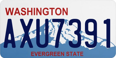 WA license plate AXU7391