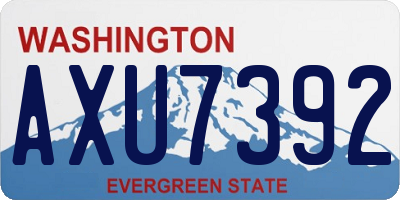 WA license plate AXU7392