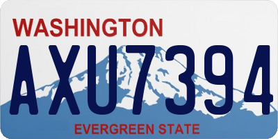 WA license plate AXU7394