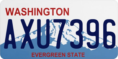 WA license plate AXU7396
