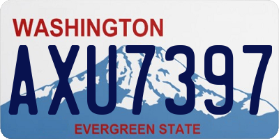 WA license plate AXU7397