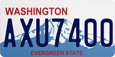 WA license plate AXU7400