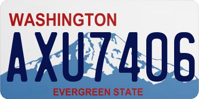 WA license plate AXU7406