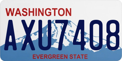 WA license plate AXU7408