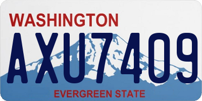 WA license plate AXU7409