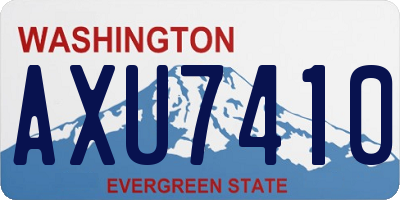 WA license plate AXU7410