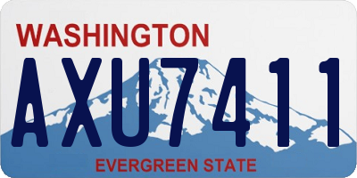 WA license plate AXU7411