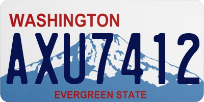 WA license plate AXU7412