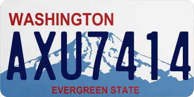 WA license plate AXU7414