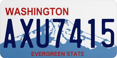 WA license plate AXU7415