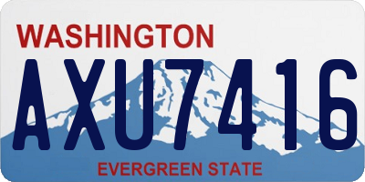 WA license plate AXU7416