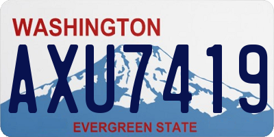 WA license plate AXU7419