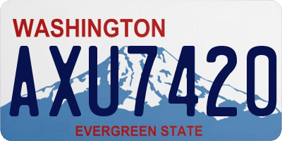 WA license plate AXU7420