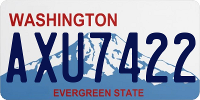 WA license plate AXU7422