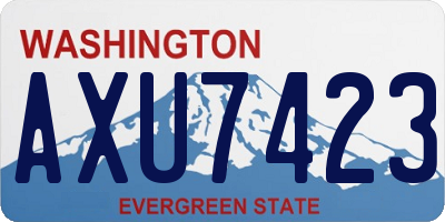 WA license plate AXU7423
