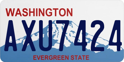 WA license plate AXU7424