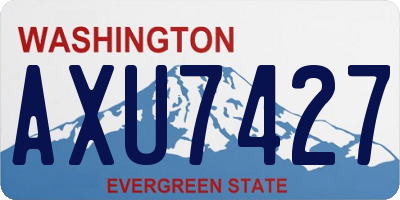 WA license plate AXU7427