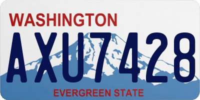 WA license plate AXU7428