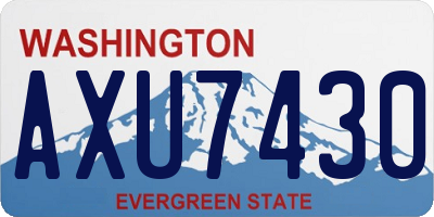 WA license plate AXU7430