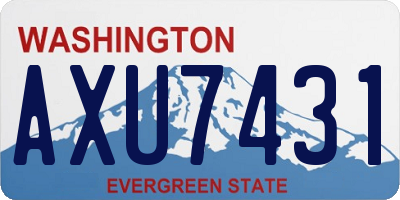 WA license plate AXU7431