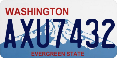 WA license plate AXU7432