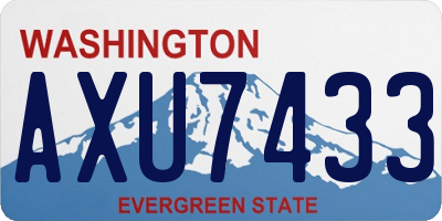 WA license plate AXU7433