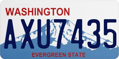 WA license plate AXU7435