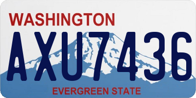 WA license plate AXU7436