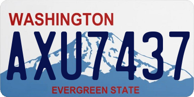 WA license plate AXU7437