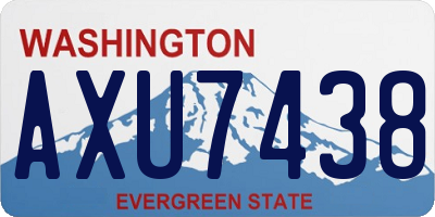 WA license plate AXU7438