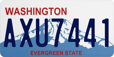 WA license plate AXU7441