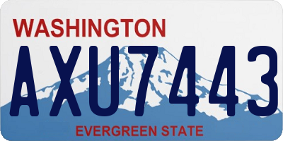WA license plate AXU7443