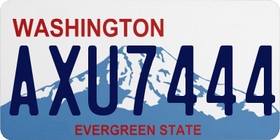 WA license plate AXU7444