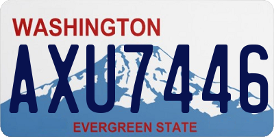 WA license plate AXU7446