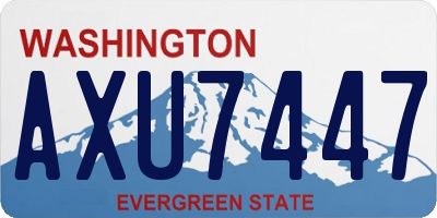 WA license plate AXU7447