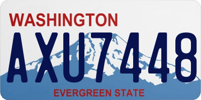 WA license plate AXU7448