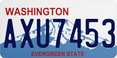 WA license plate AXU7453