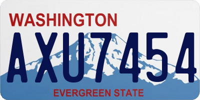 WA license plate AXU7454