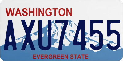 WA license plate AXU7455