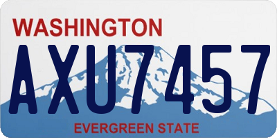 WA license plate AXU7457