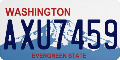 WA license plate AXU7459