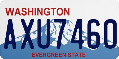 WA license plate AXU7460