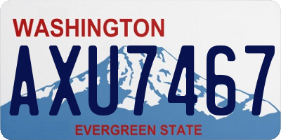 WA license plate AXU7467